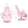 Queen Throne Video Gaming Chair Ergonomic Recliner, High Back Swivel Chair with Footrest, Backrest