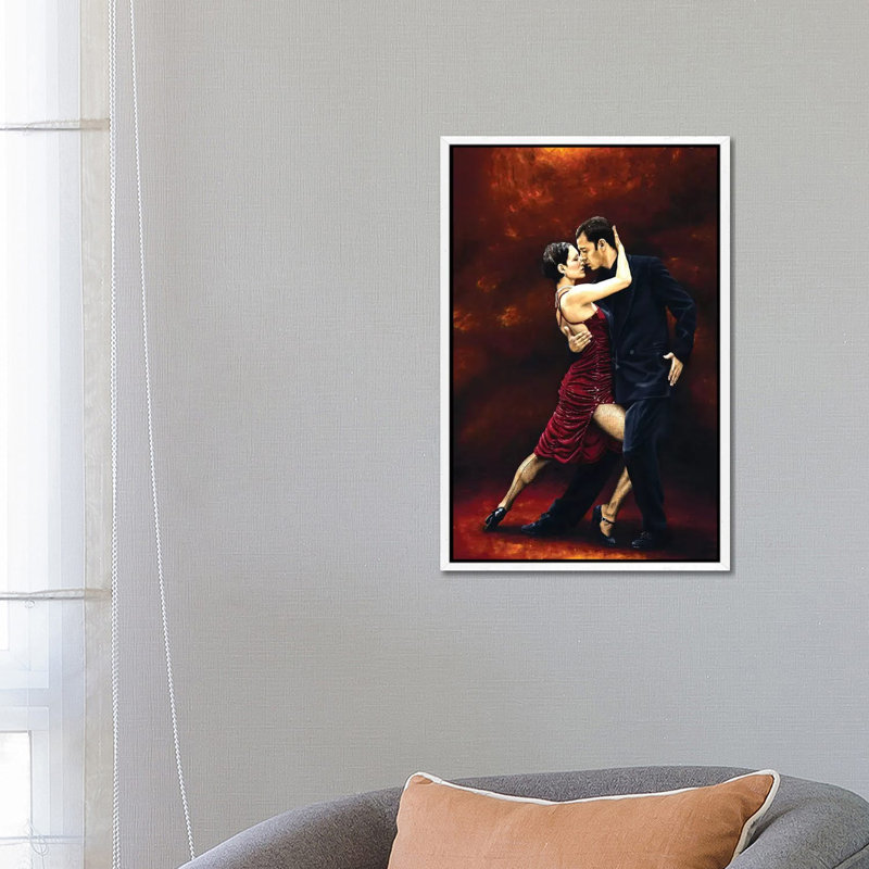 That Tango Moment by Richard Young - Painting on Canvas, 66.04cm H x 45.72cm W x 3.81cm D, White Floater Framed