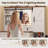 42.5"W Adjustable Makeup Vanities Set with Sliding Mirror with Lights, Side Storage and Charging Ports-1496892141