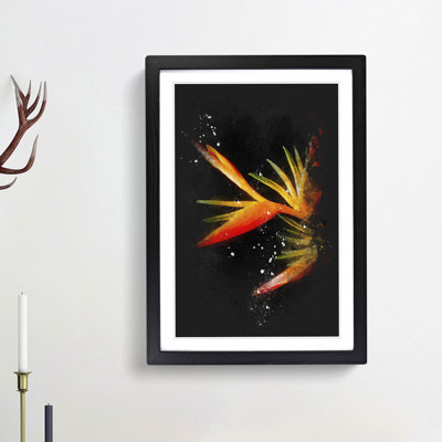 Orange & Red Bird of Paradise - Picture Frame Graphic Art Print