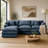 Modular Sectional Sofa, 102 Inch L Shaped Couch Set For Living Room, 3-Seater Comfy Cloud Couches With Movable Ottoman, DIY Combination, Chenille-2043825867