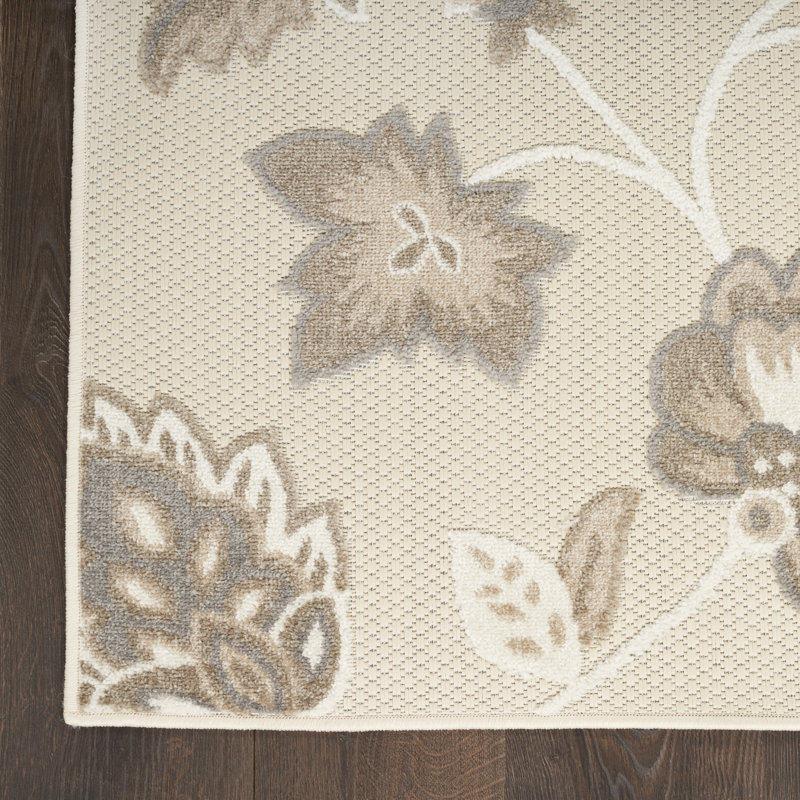 Tapis intérieur / extérieur beige Aloha, Rectangle 3 pi 6 po x 5 pi 6 po