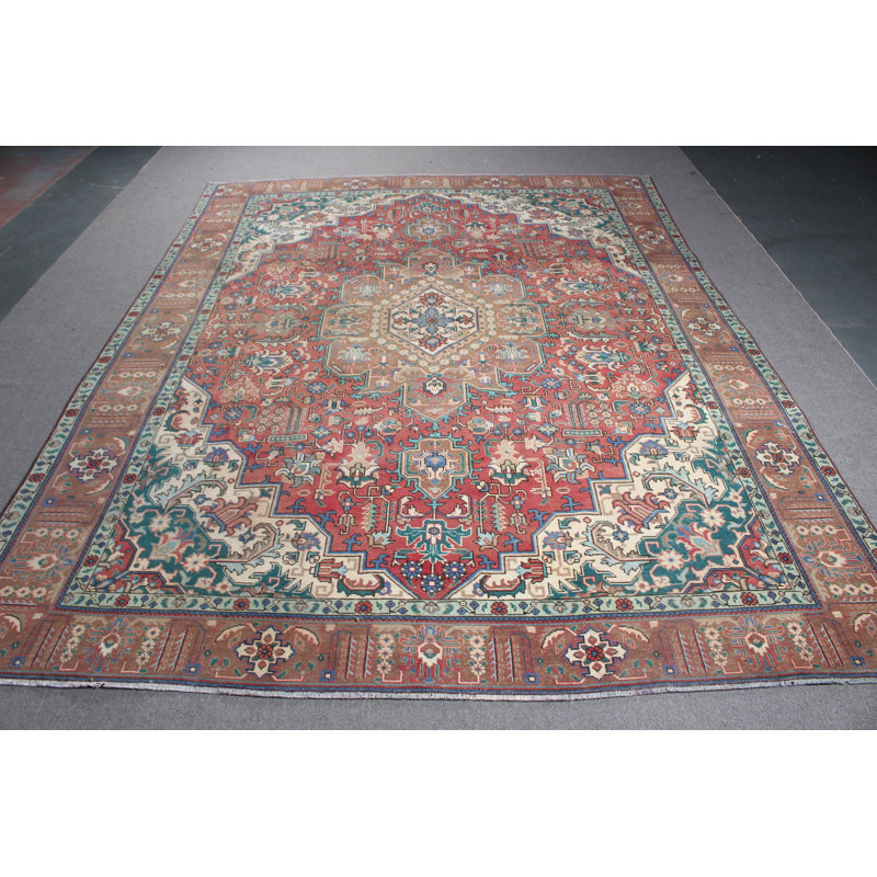 Très grand tapis turc rétro très grand authentique parfait pour rehausser l'esthétique de votre salon
