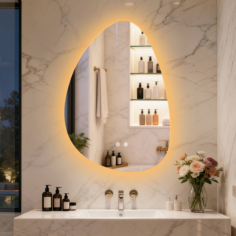 Miroir de salle de bain sans cadre, 30 po x 22 po