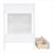 Solid Wood Platform Twin Over Twin Bunk Bed, Storage Integrated With 2 Drawers and Multi-layer Cabinet, Classic White