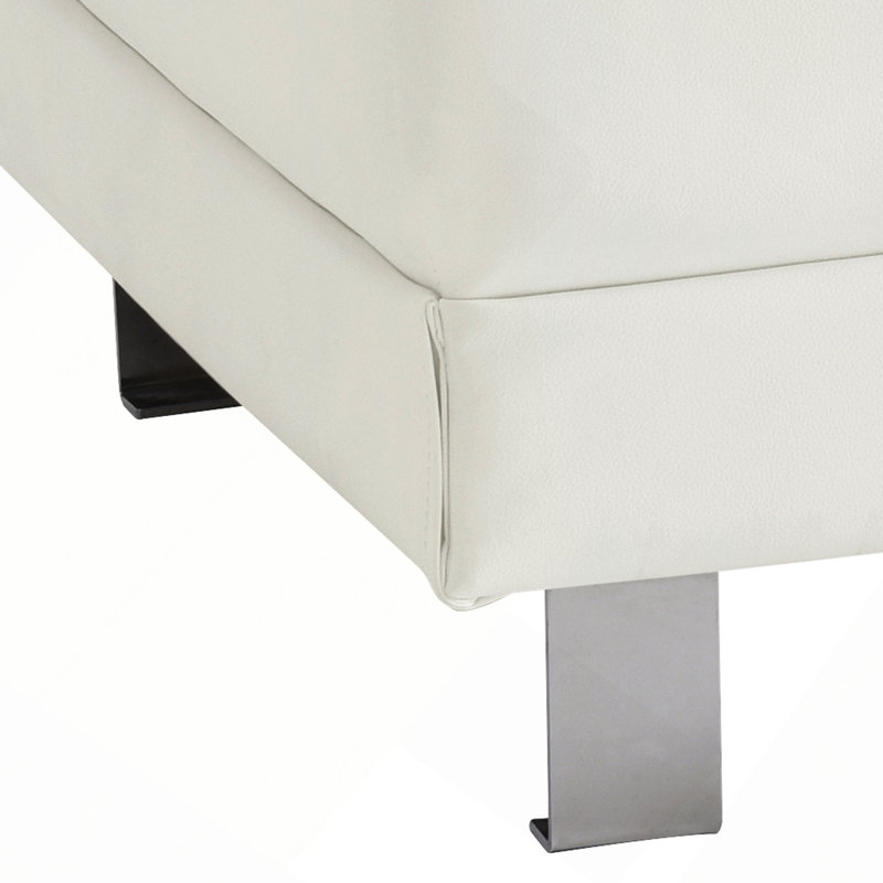 Repose-pieds contemporain pour espaces modernes, Blanc