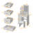 Makeup Vanity Set With Lighted Mirror And Power Outlet