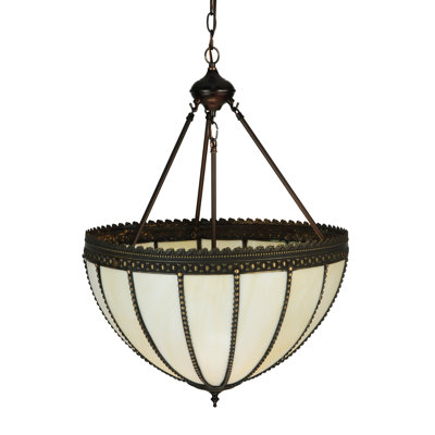 Gothic Inverted 3 - Light Glass Chandelier