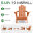 Wolak HDPE Folding Adirondack Chair With Dual Cup Holder-1671331626