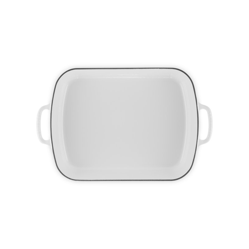 Le Creuset Signature Enameled Cast Iron Roaster, 5.25 qt., White