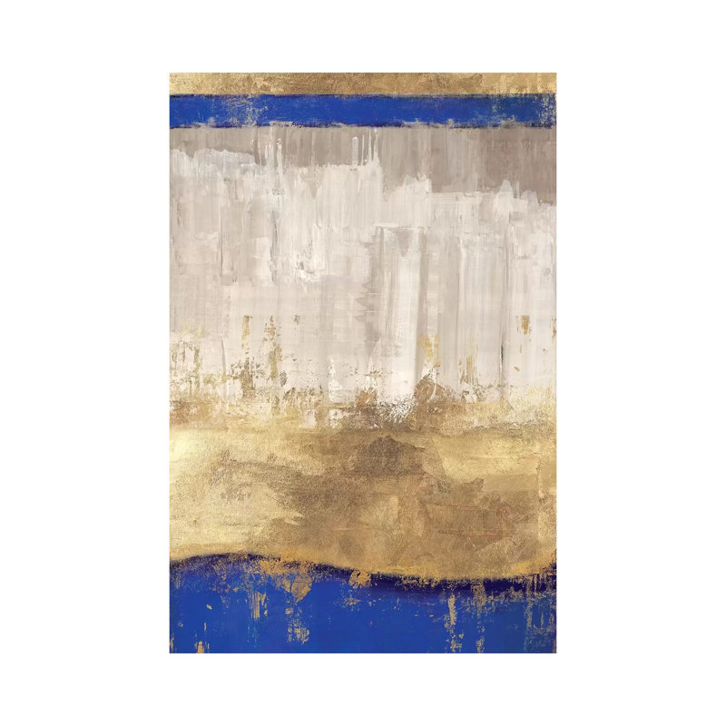 Indigo Abstract I - Wrapped Canvas Painting, 20.32 cm H x 30.48 cm W