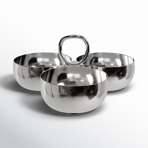 Norbeta Round Steel Condiment Server