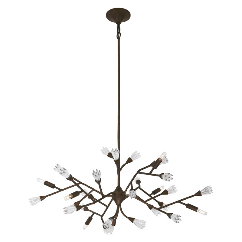 Malinda 6-Light Chandelier in Bark by Breegan Jane