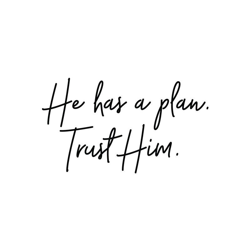 Trust Him - Wrapped Canvas Print, 91cm H x 91cm W x 3.8cm D