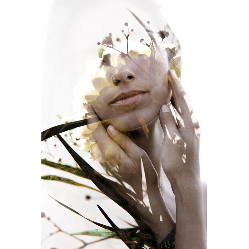 Woman And Flower Exposure by LUMEZIA - Wrapped Canvas Print, 46cm H x 30cm W