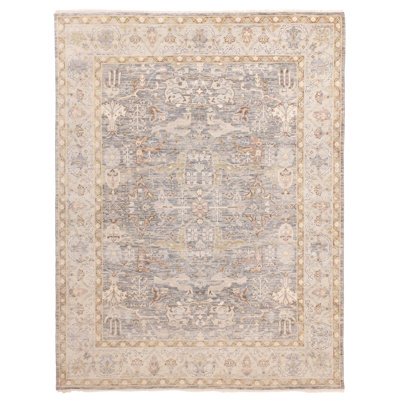 Modern Oushak Grey Rug 8'1" x 10'3"