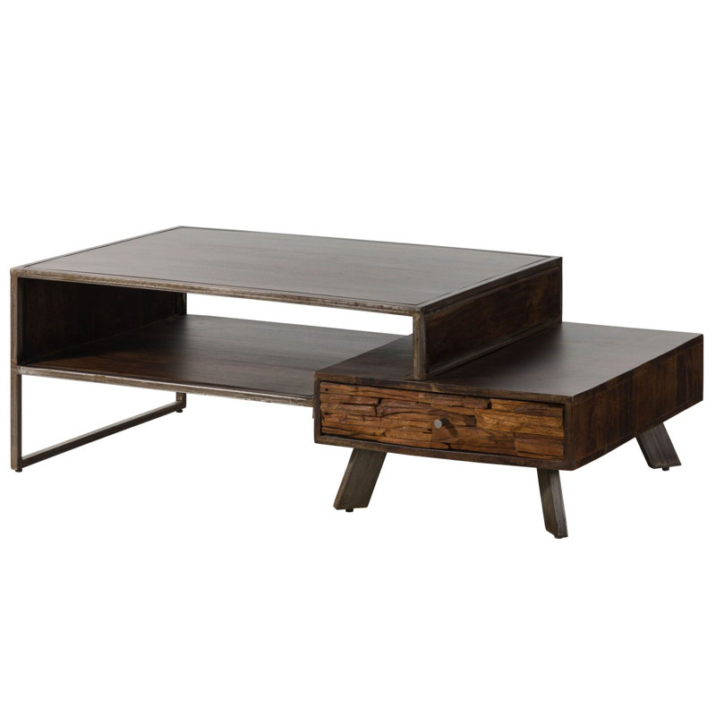 SEVILLA Solid Wood Coffee Table with Storage
