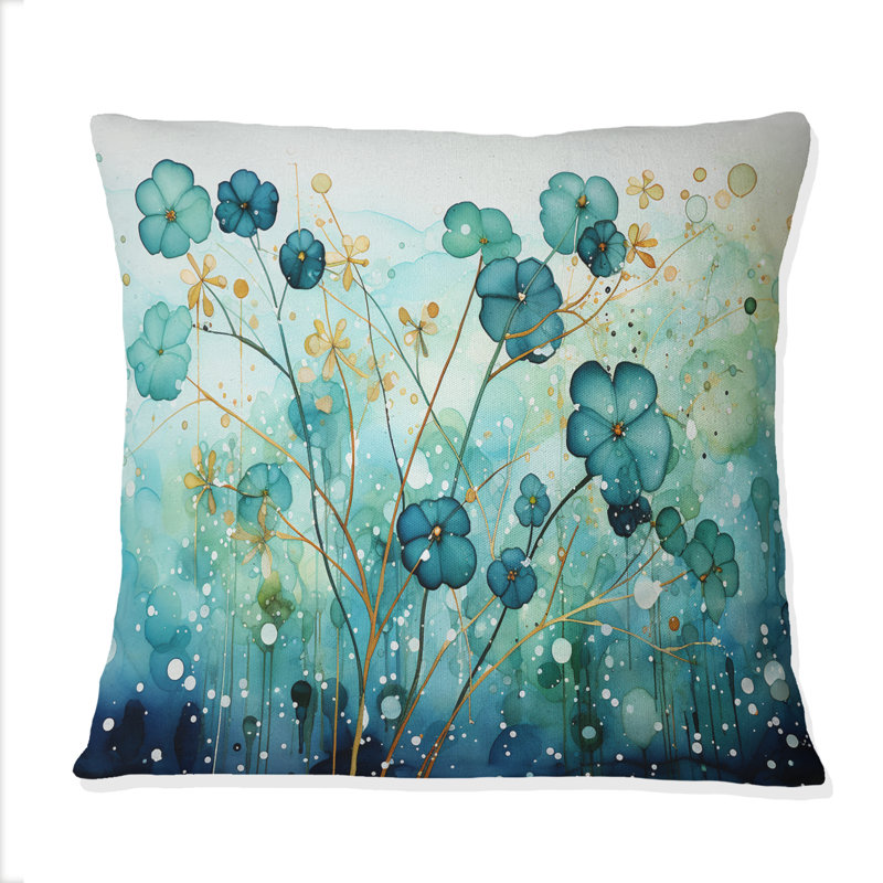 Soothing Symphony - Abstract Collages Printed Throw Pillow