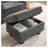 Gray Single Sofa Recliner with Manual Adjustable Backrest, USB Charging Port, Hidden Storage and Matching Ottoman