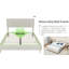 Beige, lit double, tête de lit, support d'écurie, rembourrage, base de lit tapissier beige simple et élégante, bois de peuplier, revêtement en velours, convient à la chambre d'amis-130874220