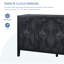 Console à quatre portes avec attrayante fleur pour la chambre à coucher Le buffet antique élégant manipule gracieusement le bureau-120258881