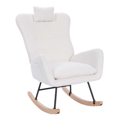 Chaise berçante rembourrée Teddy