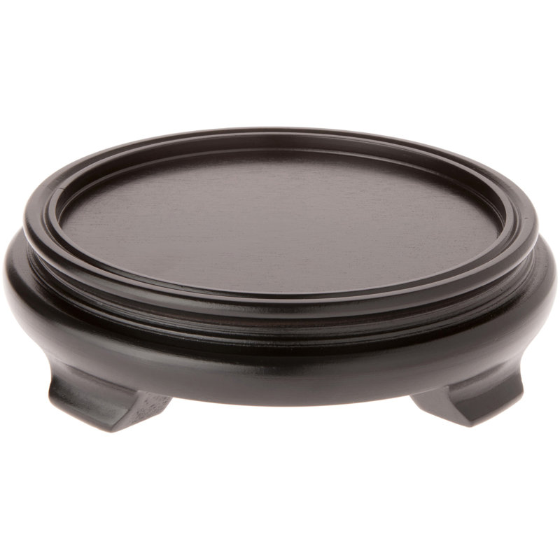 Base de présentation Red Barrel Studio®, H 2 po x l 7,5 po x P 7,5 po, Placage de bois noir