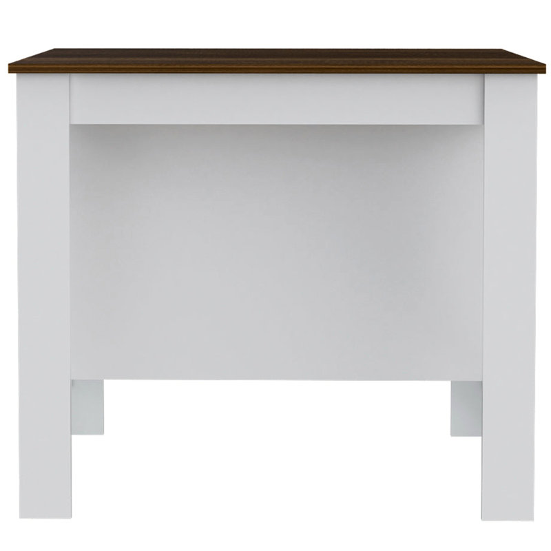 Armoire pour îlot de cuisine blanc avec 2 lignes élégantes