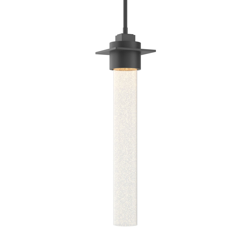 Airis 1-Light Single Cylinder Pendant, 24" - 69", Black