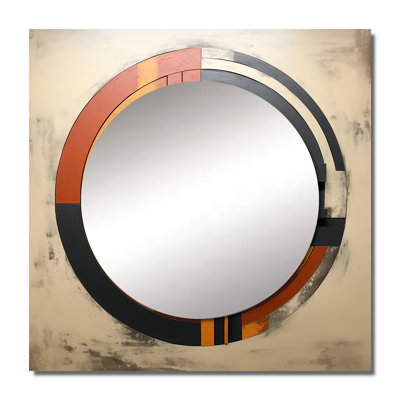Luciell - Midcentury Square Mirror Wall Art For Bathroom