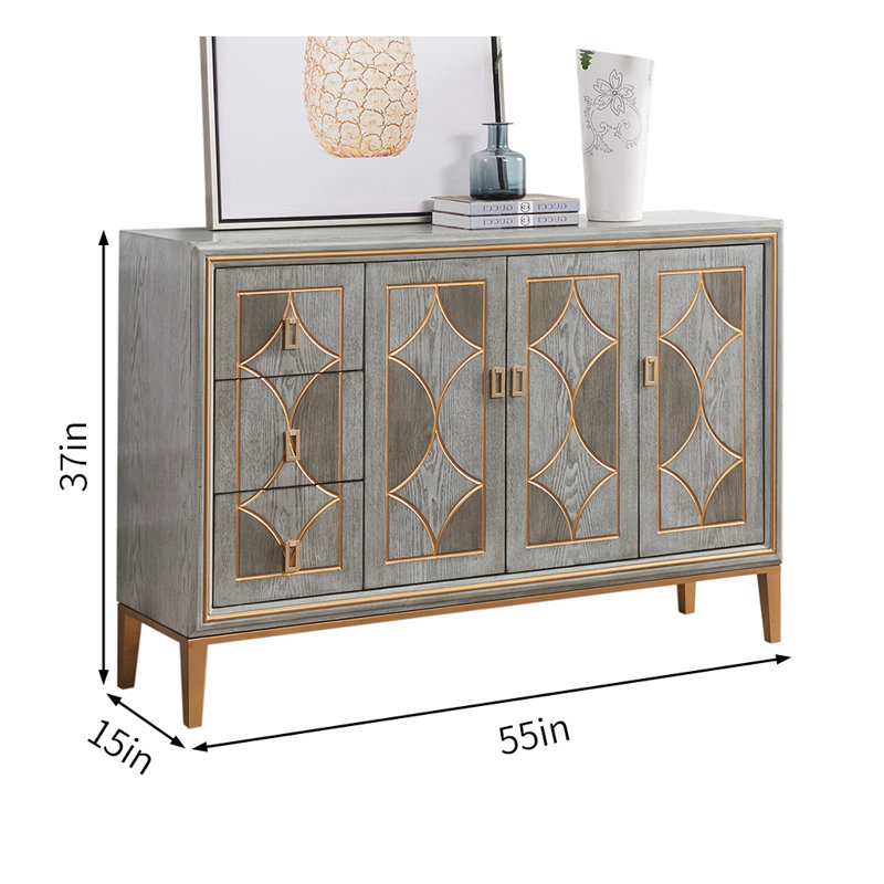 Armoire d'appoint rectangulaire Light Luxury Line.