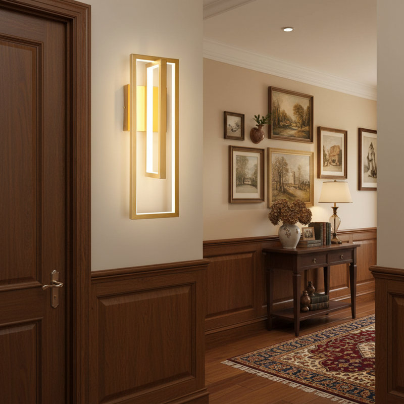 LED Flush Mounted Sconce, Gold