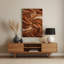 Paysage abstrait 20, art mural en métal brun-1776032075