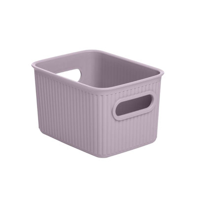 Ensemble de paniers en plastique nervuré