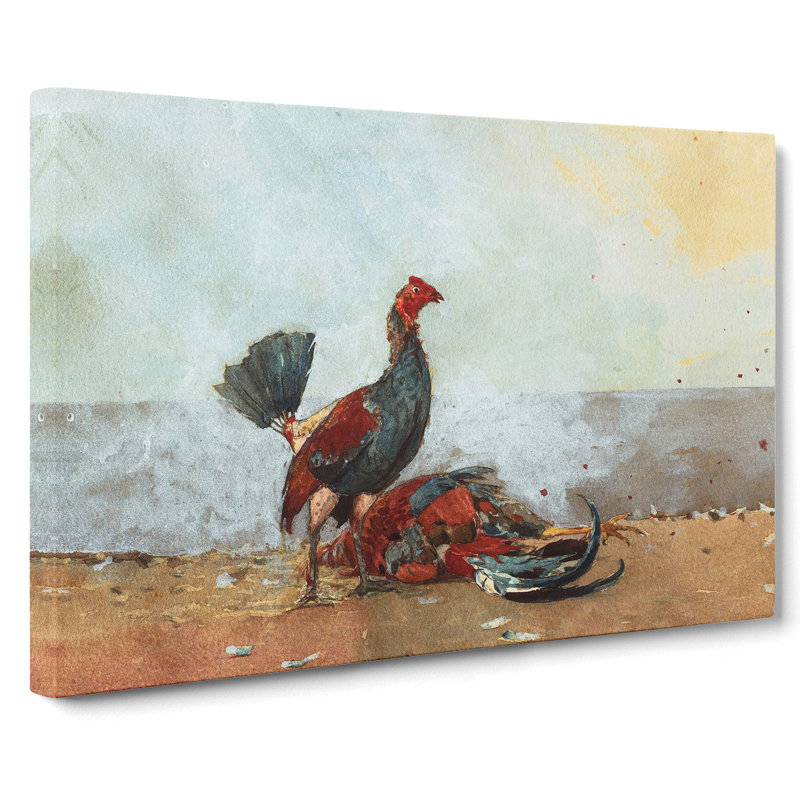 The Cock Fight by Winslow Homer - Wrapped Canvas, 35cm H x 50cm W x 3cm D