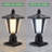 Solar Led Outdoor Pillar Lights With Switchable Warm/white Light
