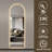 LED Full Length Wall Mirror With Symmetrical Arch Design, 3-Color Dimmable Lighting