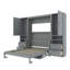 Delano Murphy Bed with Closet, Drawers & Shelves-122441237