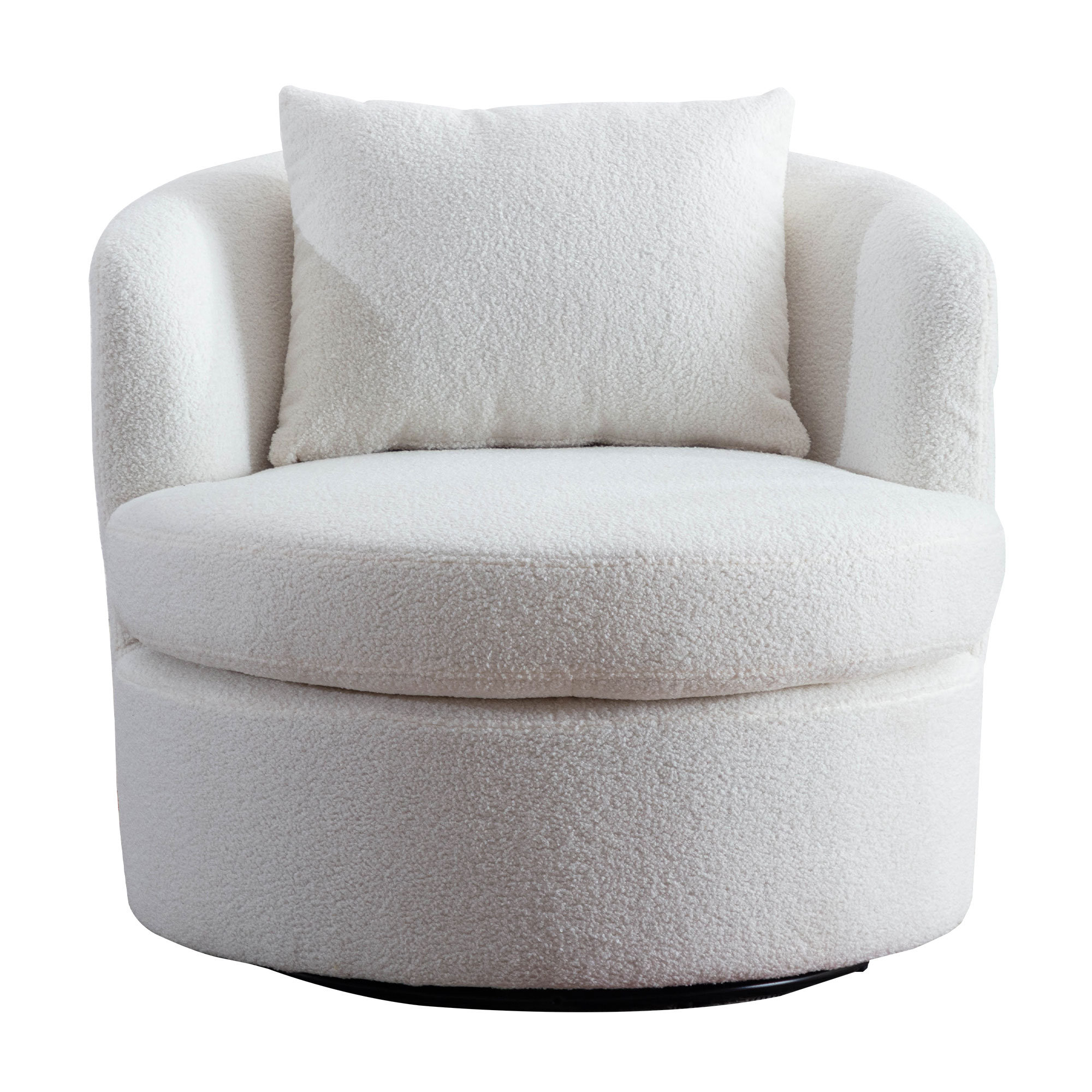 Mercer41 Deria 30 W Super Soft Oversize Velvet Swivel Barrel Chair &  Reviews