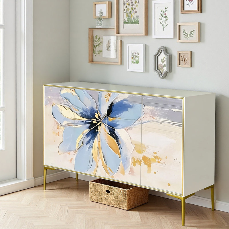 Modern Four-Door Multi-Purpose Storage Cabinet