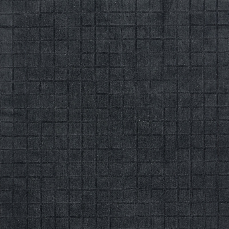 Meile Contour Hand Loomed Wool Geometric Navy Area Rug, Rectangle 9' x 12'