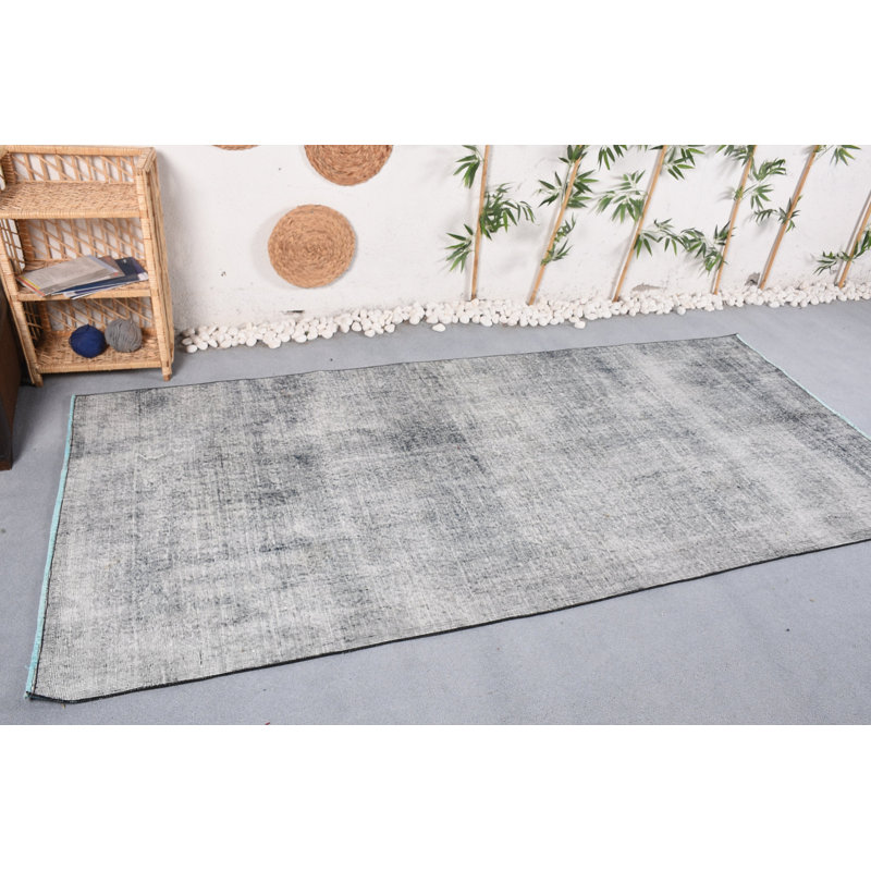 Grands tapis 4,5 po x 9,7 pi, tapis tendance, tapis turc, tapis antiques, tapis rétro, tapis bleu Oushak