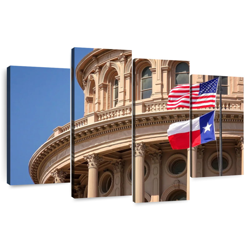 Drapeaux de Nicci au Texas Capitol, H 22 po x l 36 po