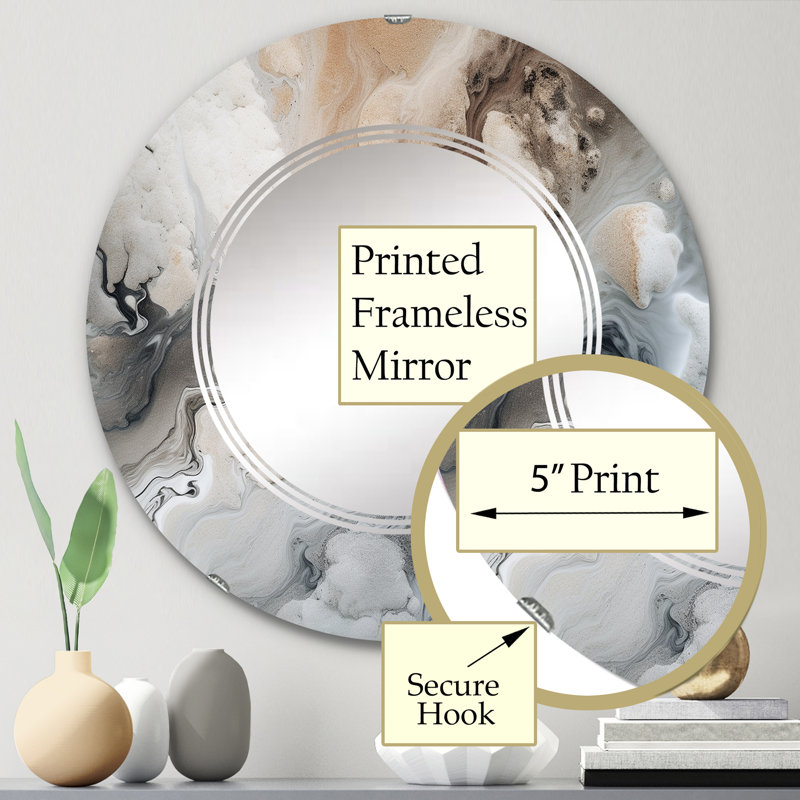 Miroir mural Brondby, 24 po x 24 po