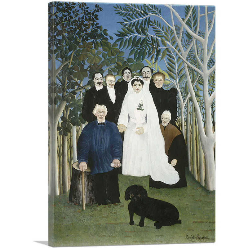 «The Wedding Party 1905» par Henri Rousseau, reproduction d'art sur toile tendue, H 40 po x l 26 po x P 1,5 po