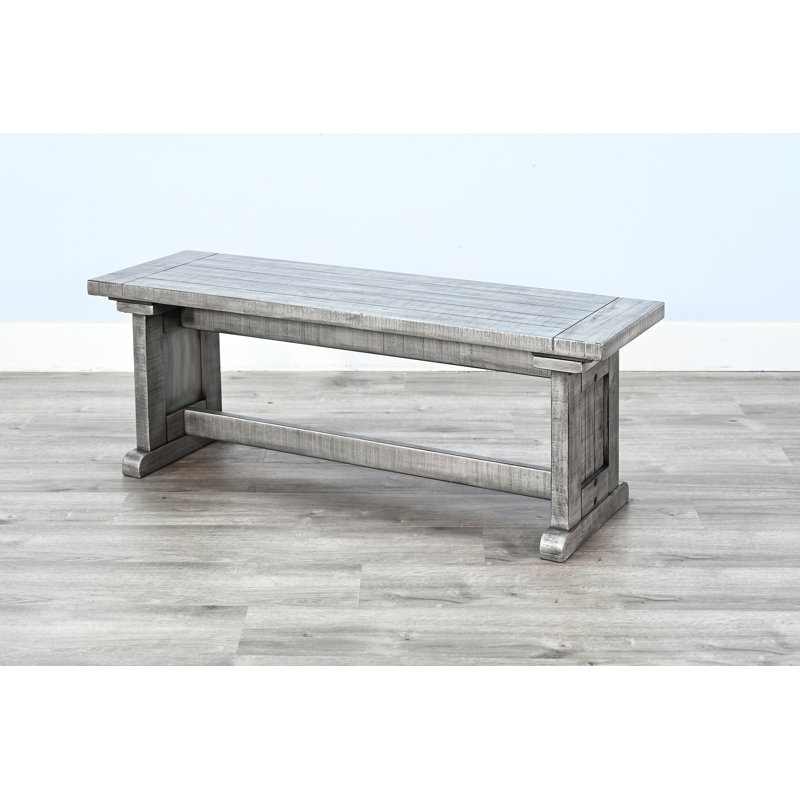Edenbridge Wood Dining Side Bench, Alpine Gray
