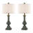 Garytt 25.5" Farmhouse Bedside Table Lamp Set with USB Ports, Bulbs