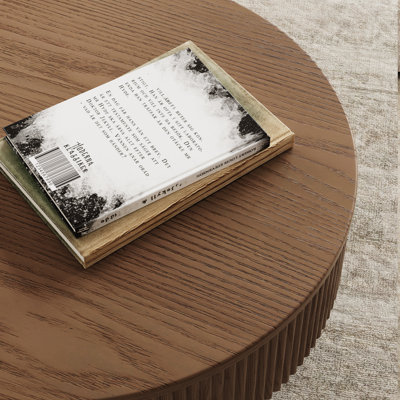 Table basse ronde avec rangement
