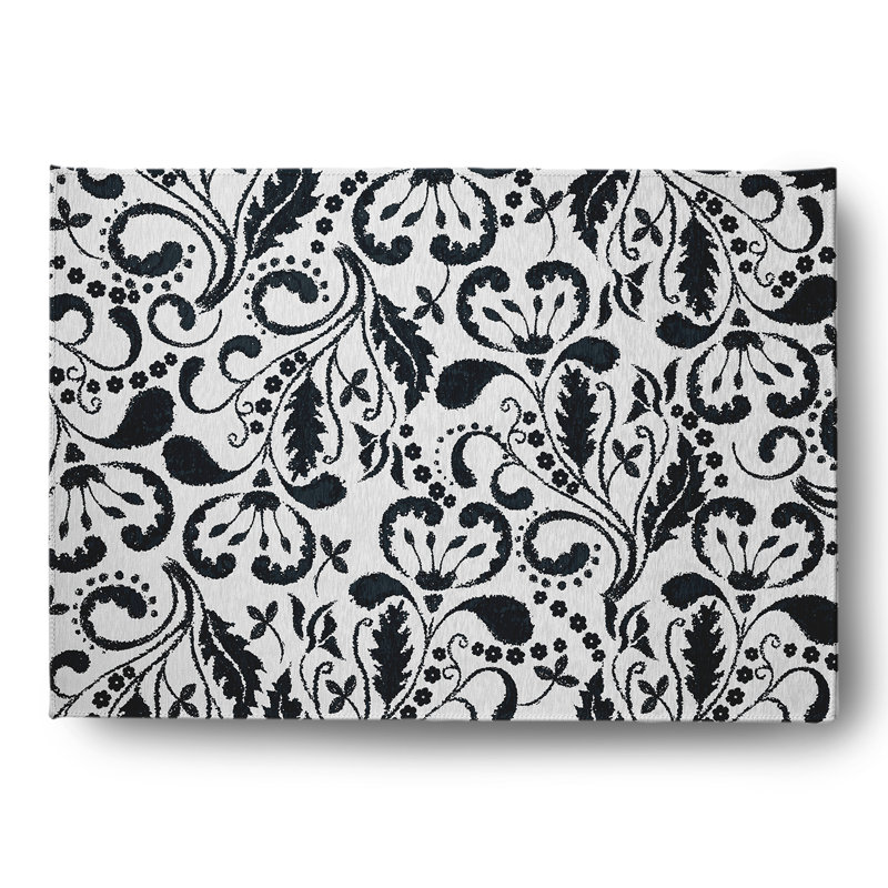 Chenille Floral Indoor Rug, Rectangle 5' x 7'