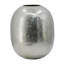 Vase en aluminium 10,5 x 10,5 x 13 po, stries argentées-635927267